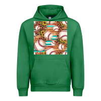 Emerald baseball leopard sunflower seamless pattern Urban Hoodie - JahusDesignShop
