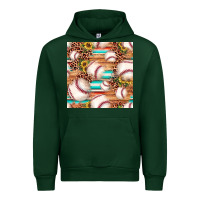 Forest Green baseball leopard sunflower seamless pattern Urban Hoodie - JahusDesignShop