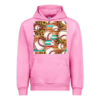 Fuchsia Pink baseball leopard sunflower seamless pattern Urban Hoodie - JahusDesignShop