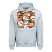 Heather Grey baseball leopard sunflower seamless pattern Urban Hoodie - JahusDesignShop