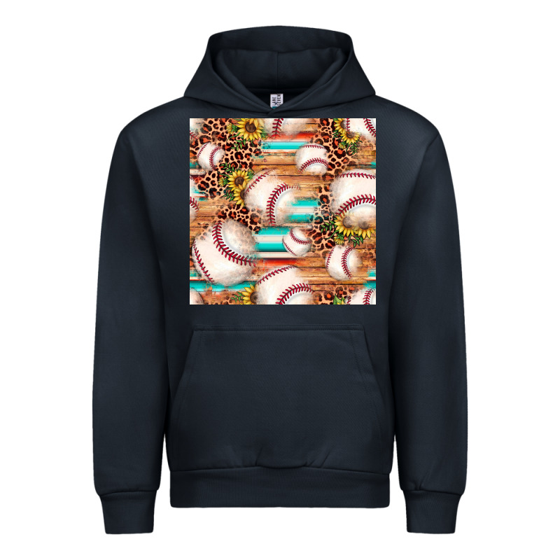 Baseball Leopard Sunflower Seamless Pattern Urban Hoodie by JahusDesignShop | Teevron