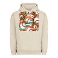 Pigment French Oak baseball leopard sunflower seamless pattern Urban Hoodie - JahusDesignShop