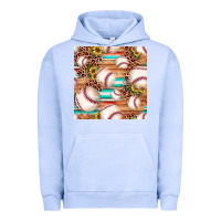 Pigment Grape Ice baseball leopard sunflower seamless pattern Urban Hoodie - JahusDesignShop