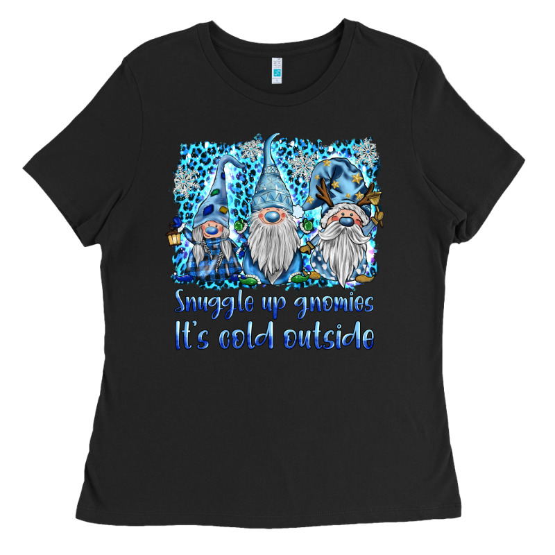 Snuggle Up Gnomies It's Coll Outside Ladies Tee by BarkalooDesign | Teevron