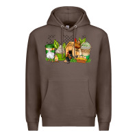 Coffee chicken coffee cups Premium Hoodie - AdoDesignShop