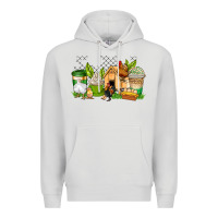 Dove Grey chicken coffee cups Premium Hoodie - AdoDesignShop
