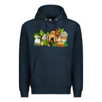Navy chicken coffee cups Premium Hoodie - AdoDesignShop