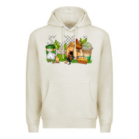 Oatmeal Heather chicken coffee cups Premium Hoodie - AdoDesignShop