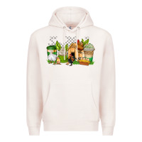 Pale Pink chicken coffee cups Premium Hoodie - AdoDesignShop