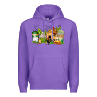 Purple chicken coffee cups Premium Hoodie - AdoDesignShop