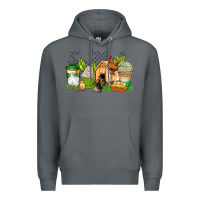 Rock chicken coffee cups Premium Hoodie - AdoDesignShop