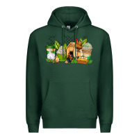 Sports Green chicken coffee cups Premium Hoodie - AdoDesignShop
