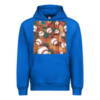 Cobalt baseball leopard seamless pattern Urban Hoodie - JahusDesignShop