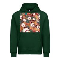 Foreset Green baseball leopard seamless pattern Urban Hoodie - JahusDesignShop