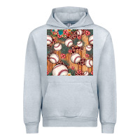 Heather Grey baseball leopard seamless pattern Urban Hoodie - JahusDesignShop