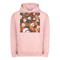 Pigment Salmon baseball leopard seamless pattern Urban Hoodie - JahusDesignShop