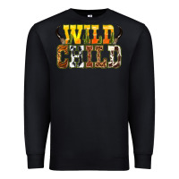 Black Western wild child Premium Sweatshirt - texasbilliewilder