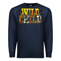Navy Western wild child Premium Sweatshirt - texasbilliewilder