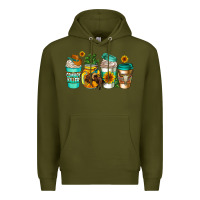 Army Green arizona coffee cups Premium Hoodie - AdoDesignShop