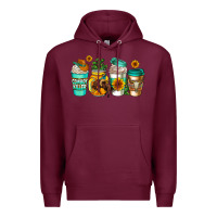Burgundy arizona coffee cups Premium Hoodie - AdoDesignShop
