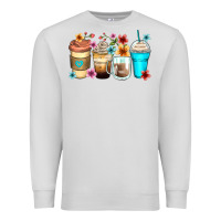Dove Grey flowers with coffee Premium Sweatshirt - Zillion Design Studio