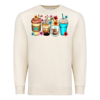 Sandshell flowers with coffee Premium Sweatshirt - Zillion Design Studio