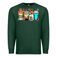 Sports Green flowers with coffee Premium Sweatshirt - Zillion Design Studio
