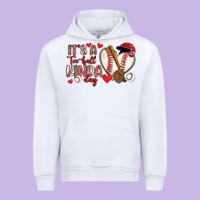 It S A Tee Ball Kinda Day Baseball Urban Hoodie Designed By Artiststas