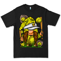 Black softball gnome Premium Tee - SublimationCraftShop