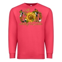 Cardinal With god all things are possible with sunflower Premium Sweatshirt - texasbilliewilder