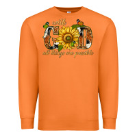 Carrot With god all things are possible with sunflower Premium Sweatshirt - texasbilliewilder