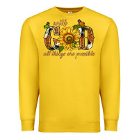 Lemon With god all things are possible with sunflower Premium Sweatshirt - texasbilliewilder