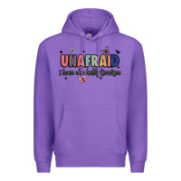 Purple unafraid Premium Hoodie - JahusDesignShop