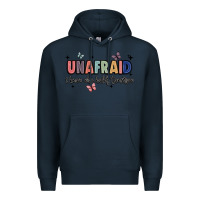 Navy unafraid Premium Hoodie - JahusDesignShop