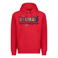 Red unafraid Premium Hoodie - JahusDesignShop