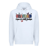 White unafraid Premium Hoodie - JahusDesignShop