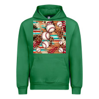 Emerald baseball leopard cowhide turquoise seamless pattern Urban Hoodie - JahusDesignShop