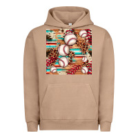 Pigment Burro baseball leopard cowhide turquoise seamless pattern Urban Hoodie - JahusDesignShop