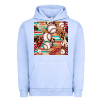 Pigment Grape Ice baseball leopard cowhide turquoise seamless pattern Urban Hoodie - JahusDesignShop