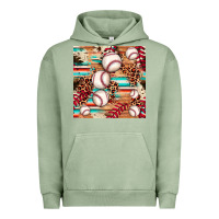 Pigment Oil Green baseball leopard cowhide turquoise seamless pattern Urban Hoodie - JahusDesignShop