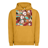 Pigment Peanut Butter baseball leopard cowhide turquoise seamless pattern Urban Hoodie - JahusDesignShop