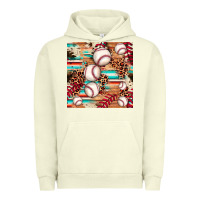 Pigment Pistachio baseball leopard cowhide turquoise seamless pattern Urban Hoodie - JahusDesignShop
