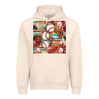 Sandshell baseball leopard cowhide turquoise seamless pattern Urban Hoodie - JahusDesignShop