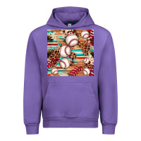 Tulip baseball leopard cowhide turquoise seamless pattern Urban Hoodie - JahusDesignShop