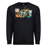 Black german shepherd dog coffee cups Premium Sweatshirt - texasbilliewilder