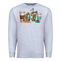 Heather Grey german shepherd dog coffee cups Premium Sweatshirt - texasbilliewilder