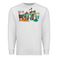 Oatmeal Heather german shepherd dog coffee cups Premium Sweatshirt - texasbilliewilder