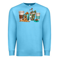 Ocean Blue german shepherd dog coffee cups Premium Sweatshirt - texasbilliewilder