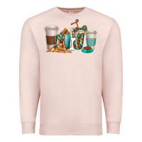 Pale Pink german shepherd dog coffee cups Premium Sweatshirt - texasbilliewilder