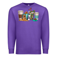 Purple german shepherd dog coffee cups Premium Sweatshirt - texasbilliewilder